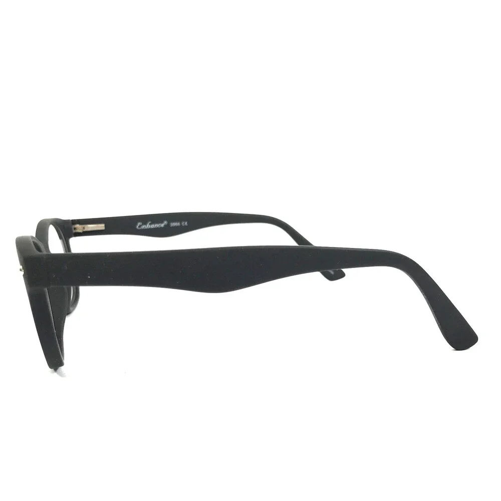 Enhance Eyeglasses Frames 3966 MATT BLACK Matte Black Rectangle 52-18-145